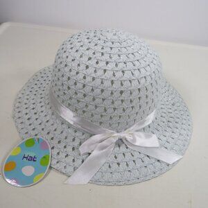 Light Blue Pastel Woven Hat CHILD SIZE Easter, Spring, Summer